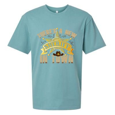 ThereS A New Sheriff In Town Deputy Sheriff Police Officer Sueded Cloud Jersey T-Shirt