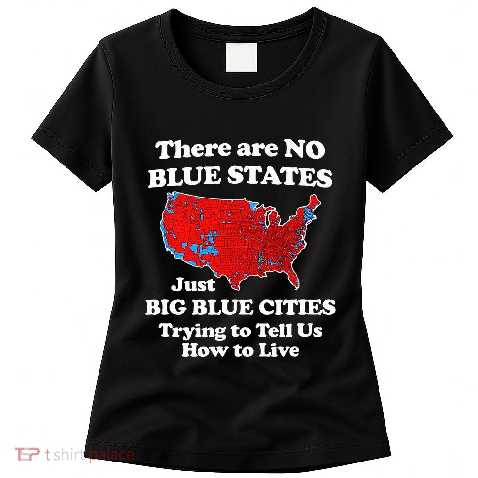 There Are No Blue States Only Big Blue Cities Womens T-Shirt
