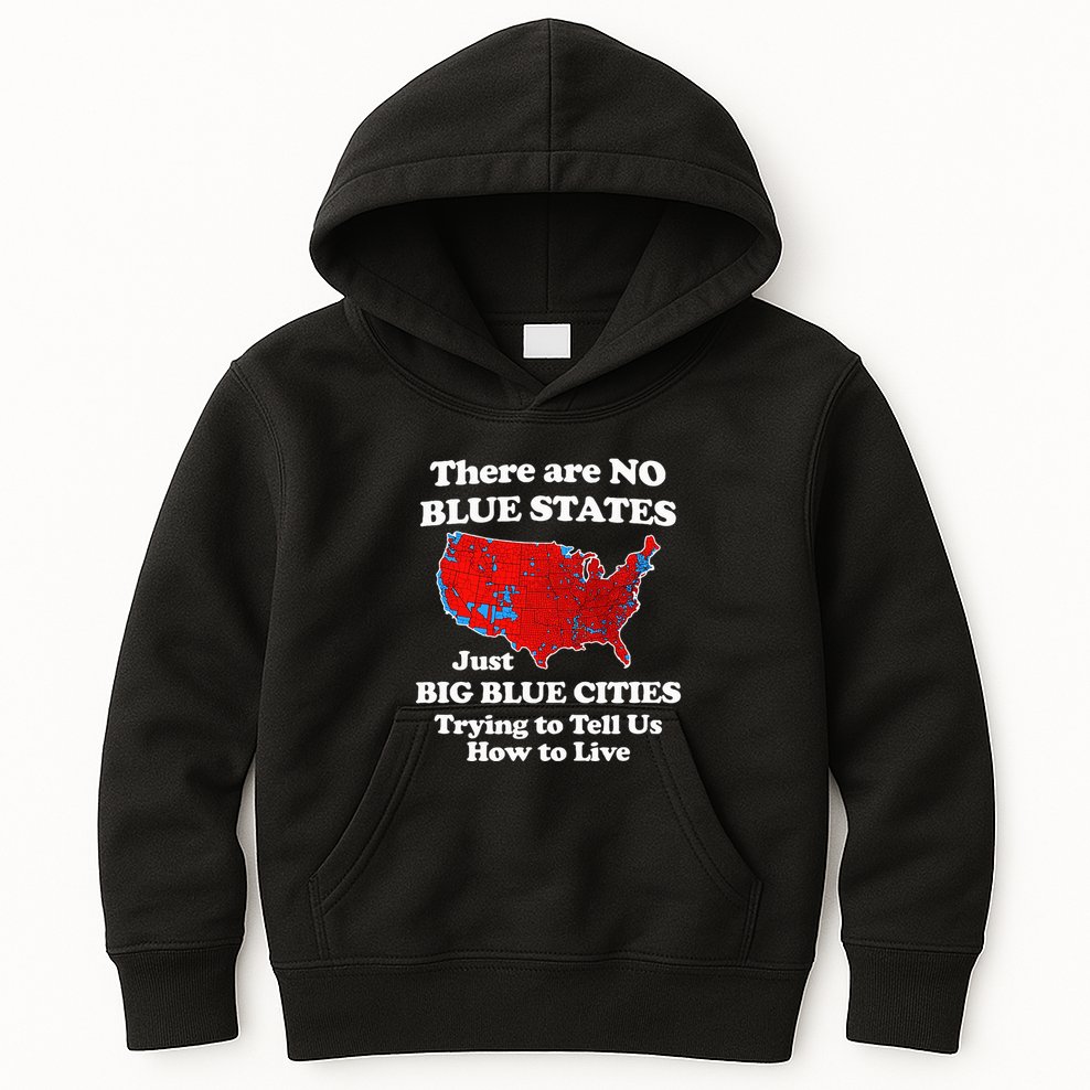 There Are No Blue States Only Big Blue Cities Kids Hoodie