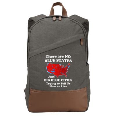 There Are No Blue States Only Big Blue Cities Cotton Canvas Backpack