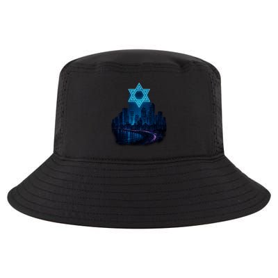 Tel Aviv Neon Futuristic Cool Comfort Performance Bucket Hat
