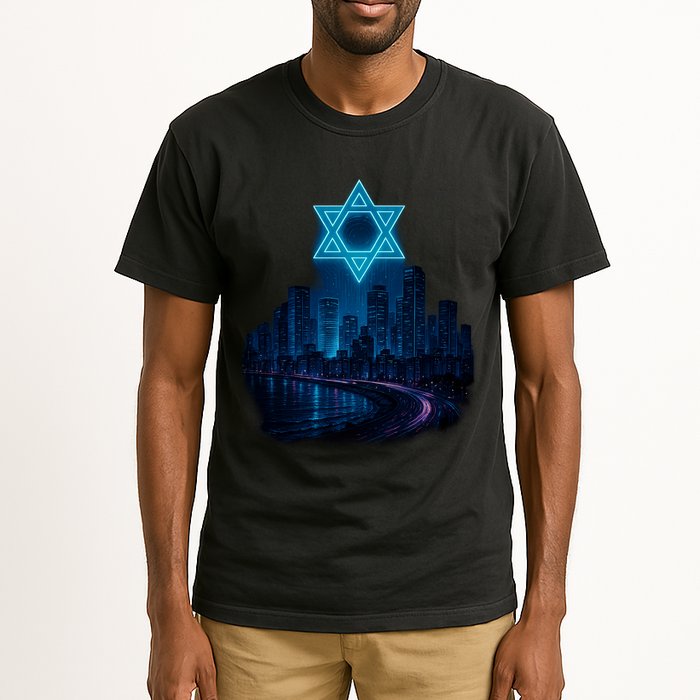 Tel Aviv Neon Futuristic Tall T-Shirt