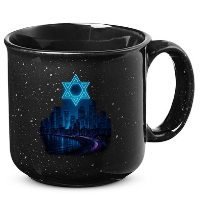 Tel Aviv Neon Futuristic 15oz Campfire Ceramic Mug