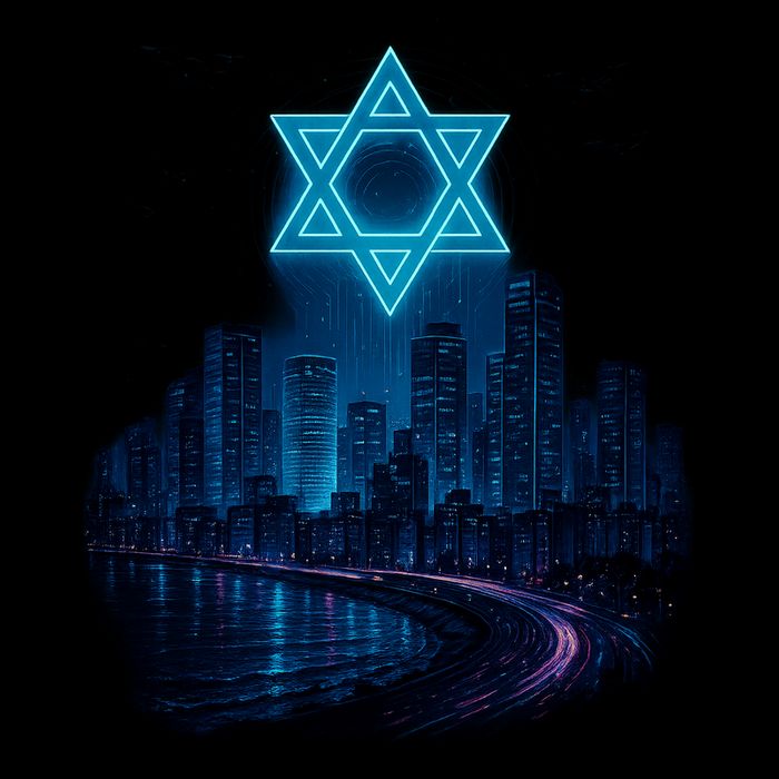 Tel Aviv Neon Futuristic 16 in Basic Backpack