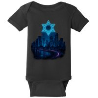 Tel Aviv Neon Futuristic Baby Bodysuit
