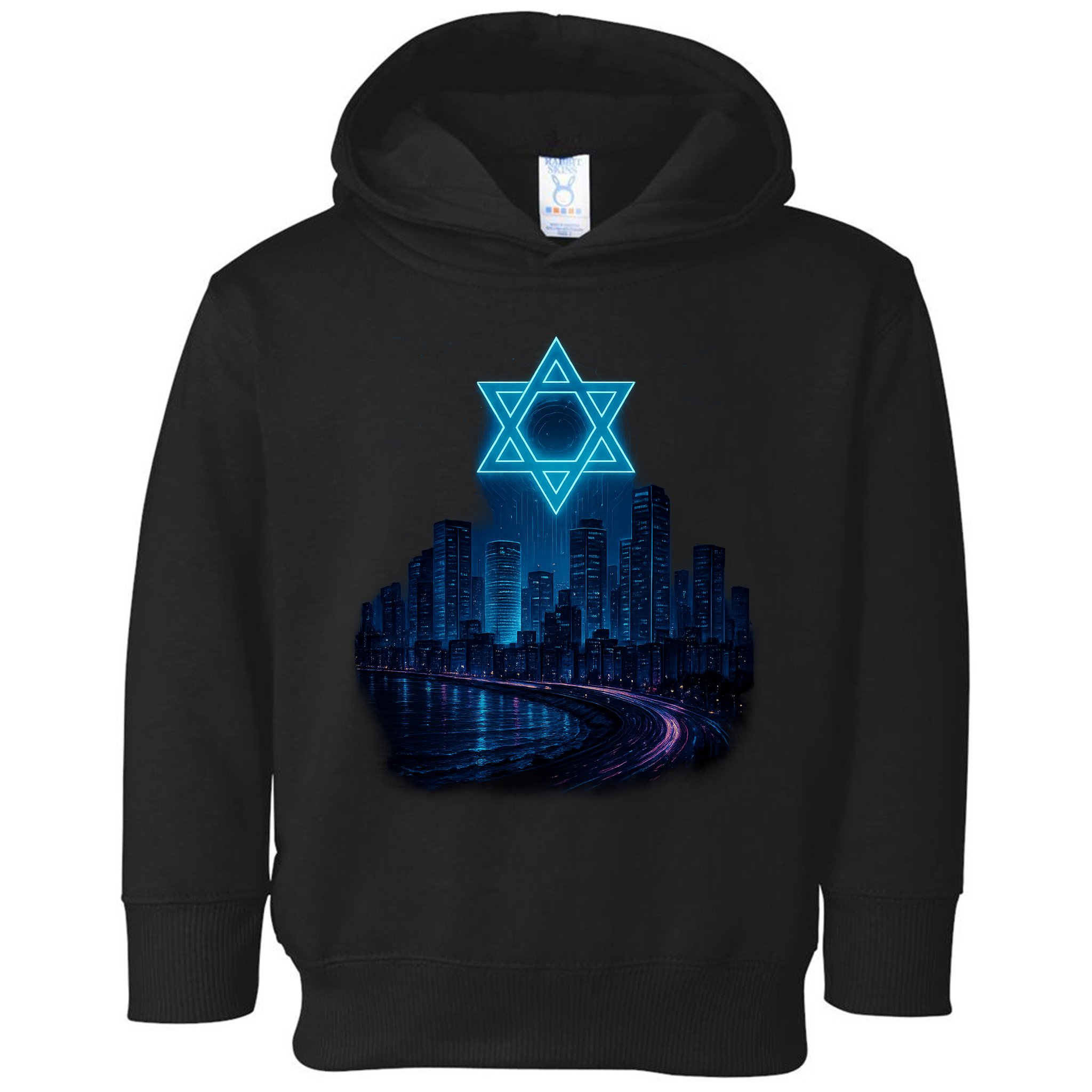 Tel Aviv Neon Futuristic Toddler Hoodie