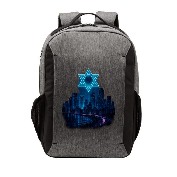 Tel Aviv Neon Futuristic Vector Backpack