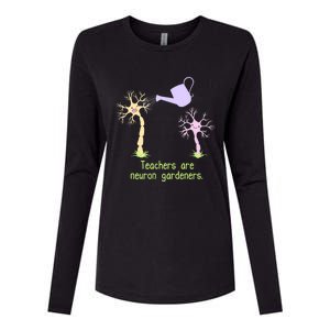 Teachers Are Neuron Gardeners Womens Cotton Relaxed Long Sleeve T-Shirt