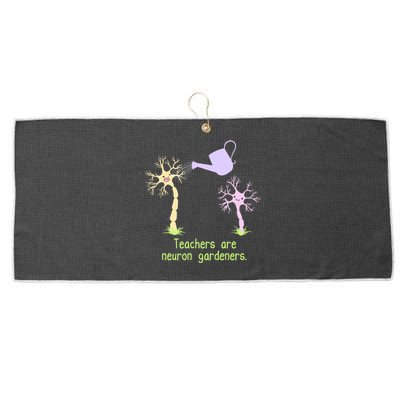 Teachers Are Neuron Gardeners Large Microfiber Waffle Golf Towel