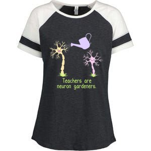 Teachers Are Neuron Gardeners Enza Ladies Jersey Colorblock Tee