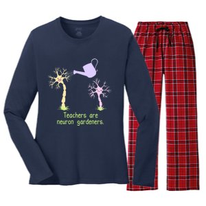 Teachers Are Neuron Gardeners Women's Long Sleeve Flannel Pajama Set 