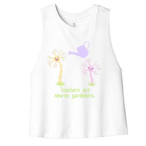 Teachers Are Neuron Gardeners Women's Racerback Cropped Tank