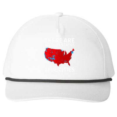 There Are No Blue States Only Big Blue Cities Snapback Five-Panel Rope Hat