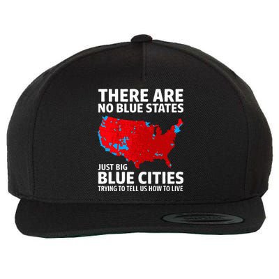 There Are No Blue States Only Big Blue Cities Wool Snapback Cap