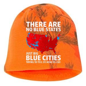 There Are No Blue States Only Big Blue Cities Kati - Camo Knit Beanie