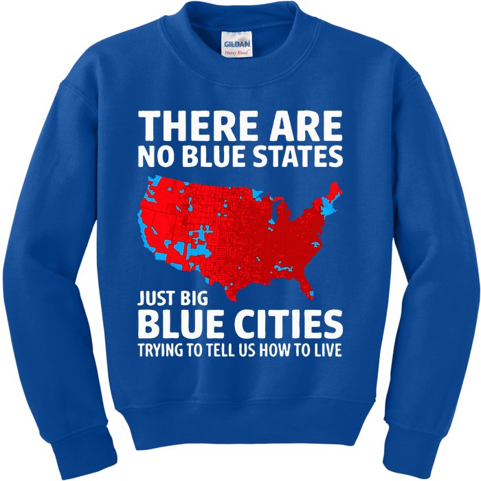 There Are No Blue States Only Big Blue Cities Kids Sweatshirt