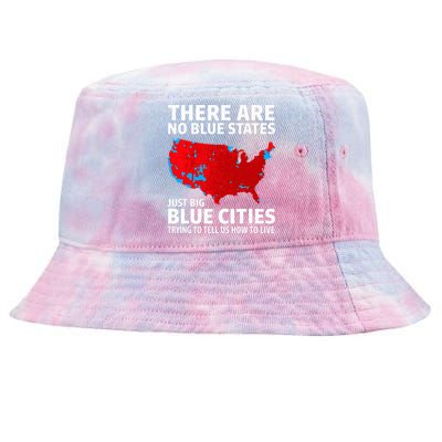 There Are No Blue States Only Big Blue Cities Tie-Dyed Bucket Hat