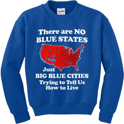 There Are No Blue States Only Big Blue Cities Kids Sweatshirt