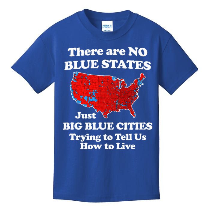 There Are No Blue States Only Big Blue Cities Kids T-Shirt