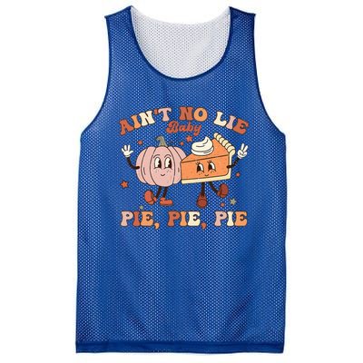 Thanksgiving Ain't No Lie Baby Pie Pie Pie Thankful Groovy Mesh Reversible Basketball Jersey Tank