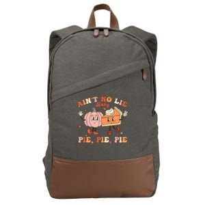 Thanksgiving AinT No Lie Baby Pie Pie Pie Thankful Groovy Cotton Canvas Backpack