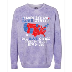 There Are No Blue States Only Big Blue Cities Colorblast Crewneck Sweatshirt