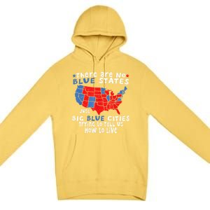 There Are No Blue States Only Big Blue Cities Premium Pullover Hoodie