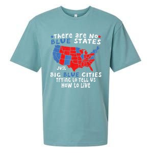 There Are No Blue States Only Big Blue Cities Sueded Cloud Jersey T-Shirt