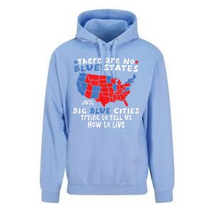 There Are No Blue States Only Big Blue Cities Unisex Surf Hoodie