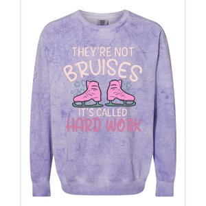 They Are Not Bruises Its Called Hard Work Figure Ice Skating Colorblast Crewneck Sweatshirt