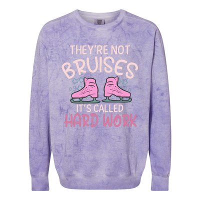 They Are Not Bruises Its Called Hard Work Figure Ice Skating Colorblast Crewneck Sweatshirt