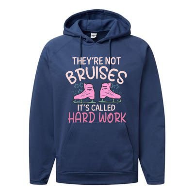 They Are Not Bruises Its Called Hard Work Figure Ice Skating Performance Fleece Hoodie