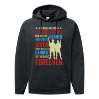 There Are No ExSoldiers Authentic Veteran US Veteran Motivational Slogan Performance Fleece Hoodie