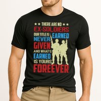 There Are No ExSoldiers Authentic Veteran US Veteran Motivational Slogan Cooling Performance Crew T-Shirt