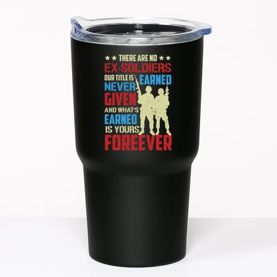 There Are No ExSoldiers Authentic Veteran US Veteran Motivational Slogan Tumbler