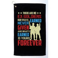 There Are No ExSoldiers Authentic Veteran US Veteran Motivational Slogan Golf Towel