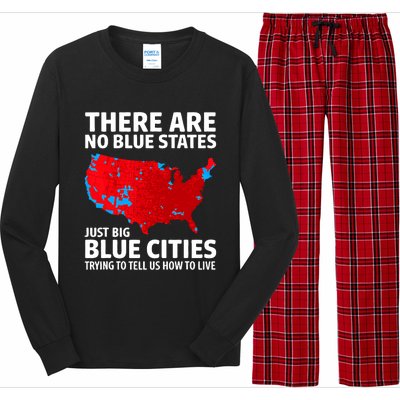 There Are No Blue States Only Big Blue Cities Long Sleeve Pajama Set