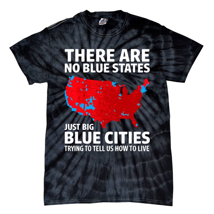 There Are No Blue States Only Big Blue Cities Tie-Dye T-Shirt