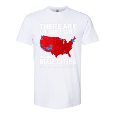 There Are No Blue States Only Big Blue Cities Softstyle CVC T-Shirt