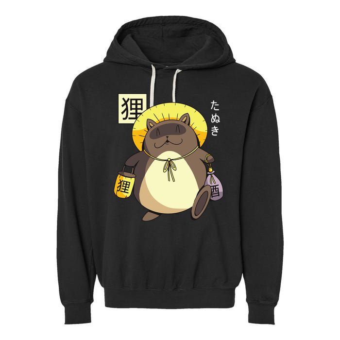 Tanuki Yokai Garment-Dyed Fleece Hoodie