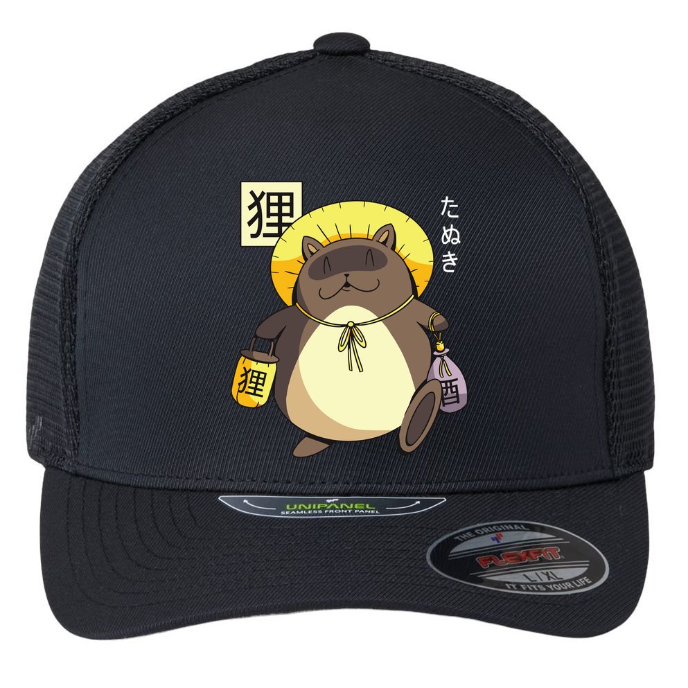 Tanuki Yokai Flexfit Unipanel Trucker Cap