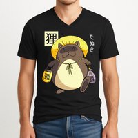 Tanuki Yokai V-Neck T-Shirt