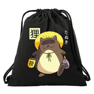 Tanuki Yokai Drawstring Bag
