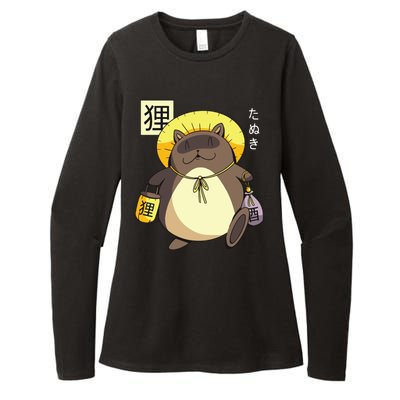 Tanuki Yokai Womens CVC Long Sleeve Shirt