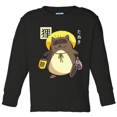 Tanuki Yokai Toddler Long Sleeve Shirt