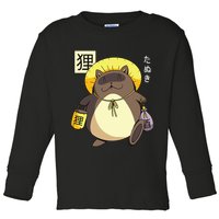 Tanuki Yokai Toddler Long Sleeve Shirt
