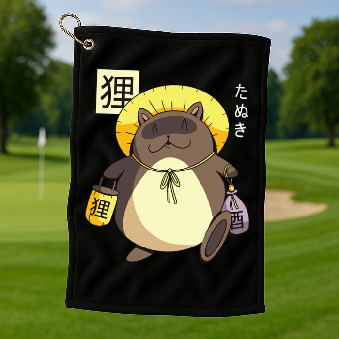 Tanuki Yokai Golf Towel