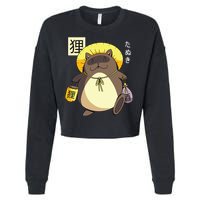 Tanuki Yokai Cropped Pullover Crew