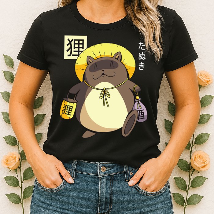 Tanuki Yokai Womens T-Shirt