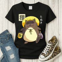 Tanuki Yokai Womens T-Shirt